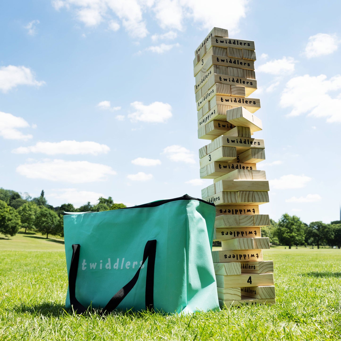 Giant Tumble Tower Garden Rasenspiel mit 64 Blöcken