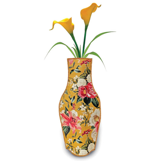 Vintage Garden Ocker-Stoffvase