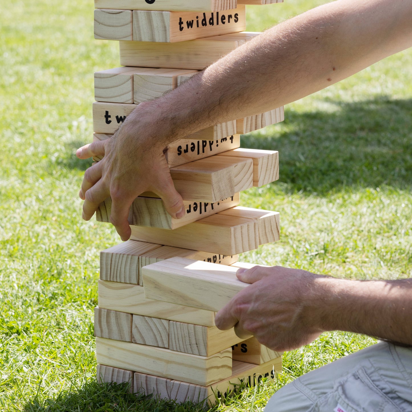 Giant Tumble Tower Garden Rasenspiel mit 64 Blöcken