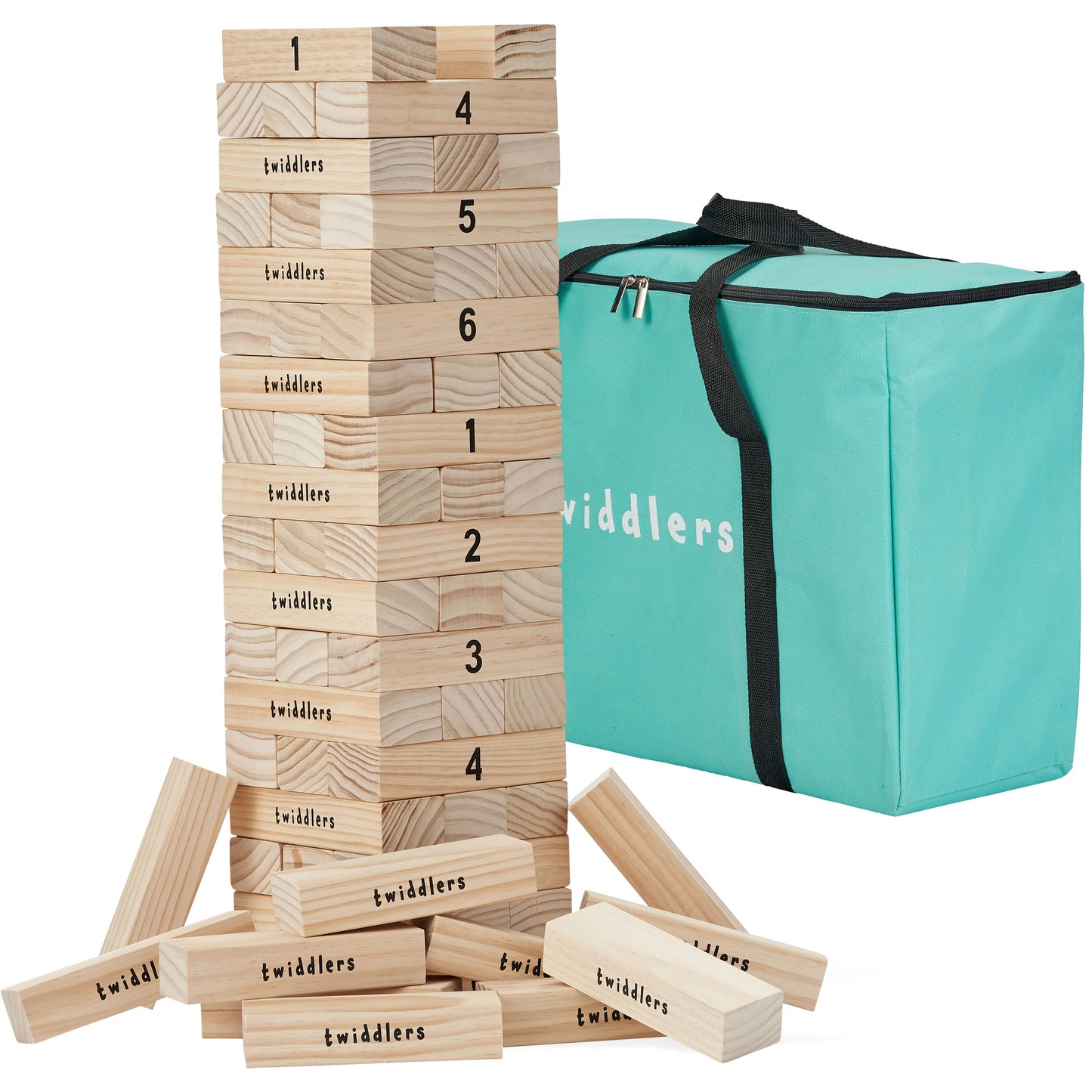 Giant Tumble Tower Garden Rasenspiel mit 64 Blöcken
